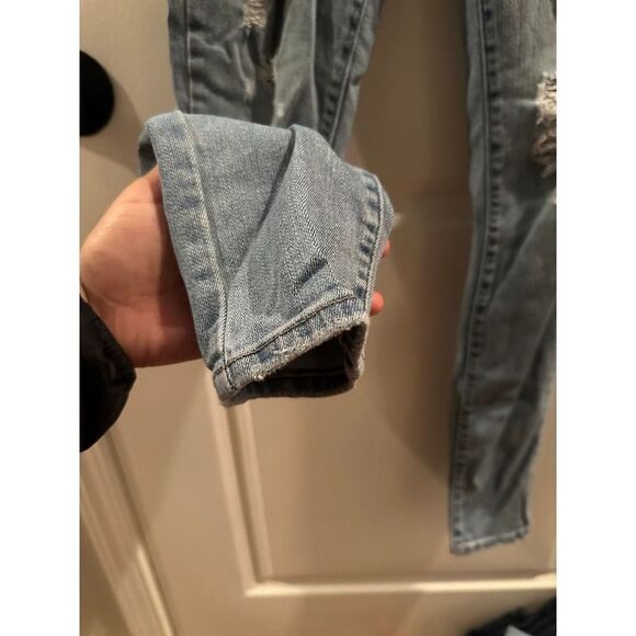 Levi's 721 High Rise Distressed Skinny Jeans Size 26 - Picture 5 of 12